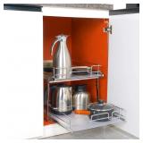 2-TIER SLIDE OUT CABINET ORGANIZER
