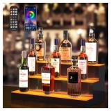 24" 3-TIER LED LIQUOR DISPLAY SHELF