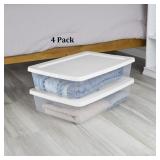 4PK 28 QT STERILITE STORAGE BINS
