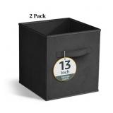 PAIR 13" FABRIC STORAGE BINS