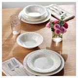 12PC VINTAGE LACE CERAMIC DINNERWARE SET