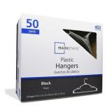 50PK PLASTIC CLOTHES HANGERS