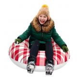 INFLATABLE 33" PLAID SNOW TUBE