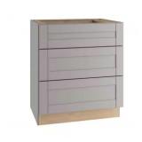 24" GRAY SHAKER BASE CABINET W/ DRAWERS