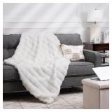 FAUX FUR THROW BLANKET