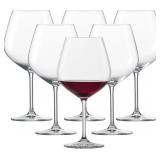 6PC FORTE BURGUNDY GLASSES