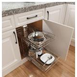2-TIER PULL OUT CABINET ORGANIZER