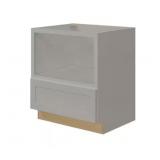 30IN GRAY SHAKER PLYWOOD MICROWAVE BASE CABINET