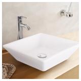 SQUARE CERAMIC VESSEL SINK