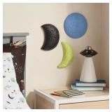 3PC KIDS MOON WALL DECOR