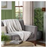 BOUCLE FRINGED THROW BLANKET