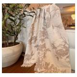 WOVEN  FLORAL THROW