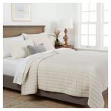 KING CHANNEL STITCH VELVET QUILT