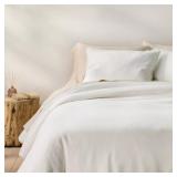 FULL/QUEEN LINEN BLEND DUVET COVER