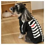 SM SKELETON HEART DOG SHIRT