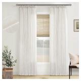 SET 50X96 PINCH PLEAT LINEN CURTAINS
