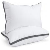PAIR QUEEN DOWN ALT BED PILLOWS