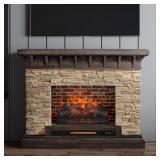 ELECTRIC FREE STANDING FIREPLACE BY ALLEN & ROTH