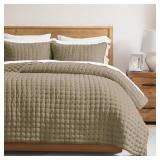 QUEEN QUILT SET TAUPE