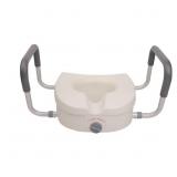 ELEVATED TOILET SEAT W/ SAFETY RAIL
