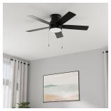 LED BLACK CEILING FAN 44 IN
