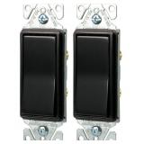 PAIR 15-AMP SINGLE-POLE ROCKER LIGHT SWITCHES