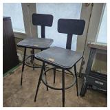 PAIR METAL BARSTOOLS