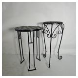 PAIR METAL PLANT STANDS