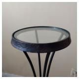 METAL & GLASS PLANT STAND