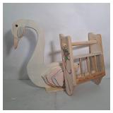 WOODEN SHELF & SWAN