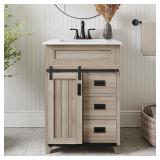 24" SINGLE SINK BATHROOM VANITY *top issue