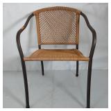 OUTDOOR WICKER & METAL CHAIR