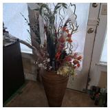VASE & FAUX FOLIAGE