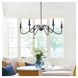 BLACK FARMHOUSE CHANDELIER