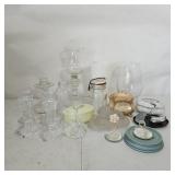 ASSORTED GLASS & CERAMIC DECOR
