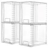 4PK LUCITE STORAGE DRAWERS