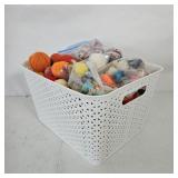 BASKET OF YARN BALLS