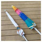 2 VINTAGE PATIO UMBRELLAS