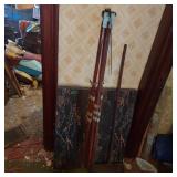 STEEL FOLDING TABLE, SWEEPER & OUTDOOR EASEL