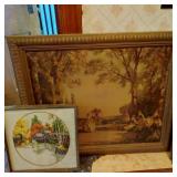 VINTAGE PRINT & CREWEL WORK