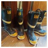 2 PAIRS FIREFIGHTER BOOTS