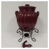CERAMIC BEVERAGE DISPENSER W/WARMER
