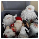 BIN WITH SANTA CHRISTMAS DECOR