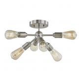 GRAYFORD 6 LIGHT LED SEMI-FLUSH LIGHT