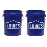 PAIR 5 GAL PLASTIC BUCKETS
