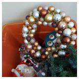 BIN WITH CHRISTMAS DECOR