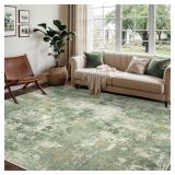 8X10 MODERN GREEN AREA RUG