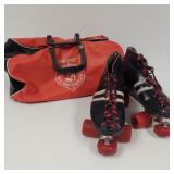 VINTAGE SPEED SKATES AND USAC BAG