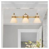 24IN 3 LIGHT CHAMPAGNE BATHROOM VANITY LIGHT