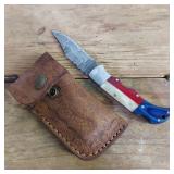 DAMASCUS STEEL POCKET KNIFE